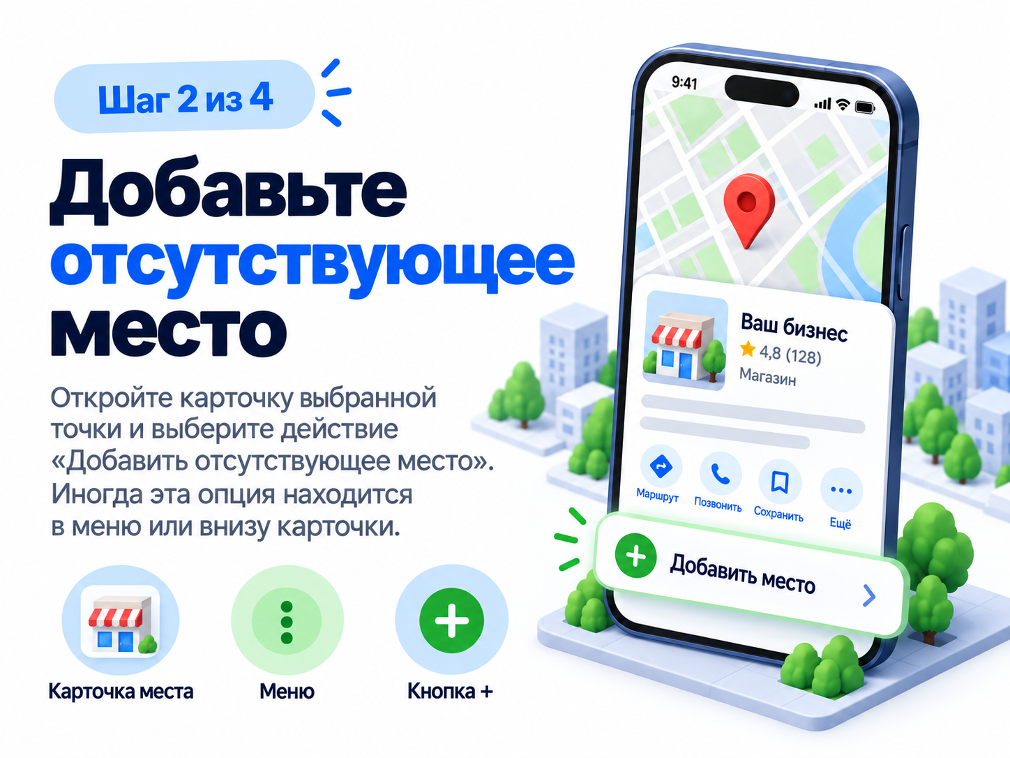 Заполнение данных для добавления места на Google Maps